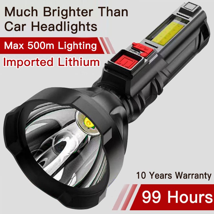 High Brightness Long Range Flashlight