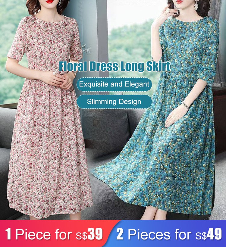 Floral Dress Long Skirt