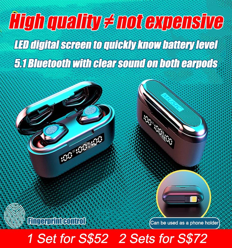 New Arrival 5.0 Bluetooth Earpods