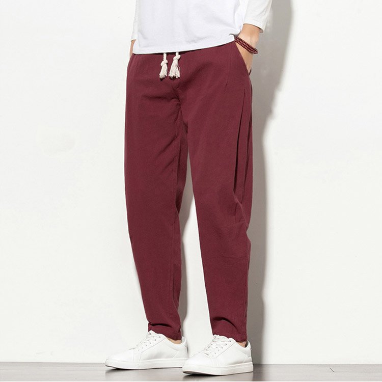 캐주얼 면 린넨 팬츠