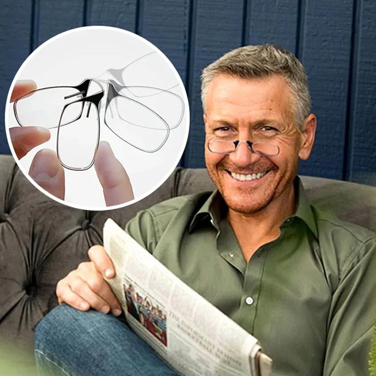 【折り畳み式老眼鏡】ブルーライトカット、目を守る、疲れにくい、軽量設計、耐久性抜群