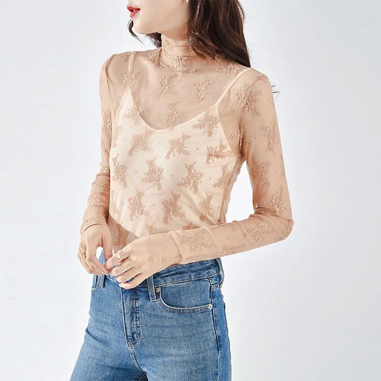 【レーストップス】繊細なレース どんな露出の多い   服でも   360度隠せる!