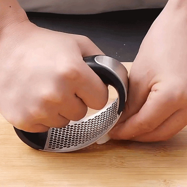 Hand-Held Garlic Press