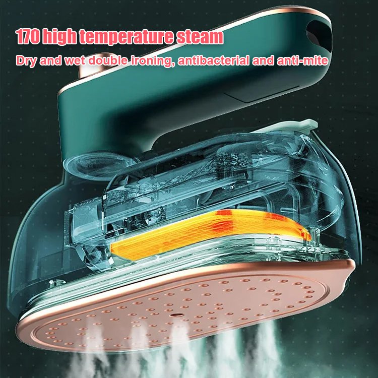 Handheld steam ironing machine