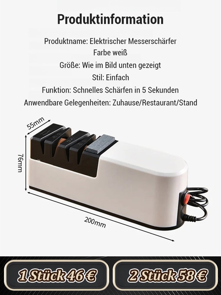Schnellschärfender elektrischer Messerschärfer