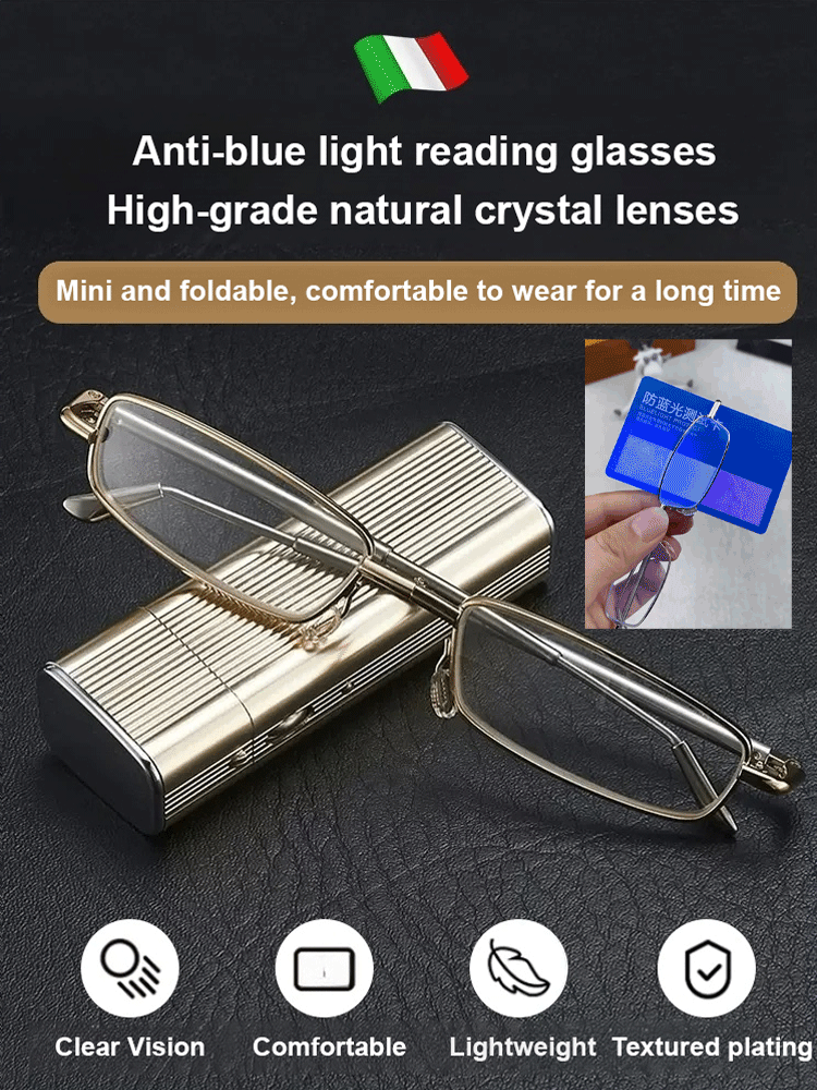 Retractable Folding Anti-Radiation Reading Glasses