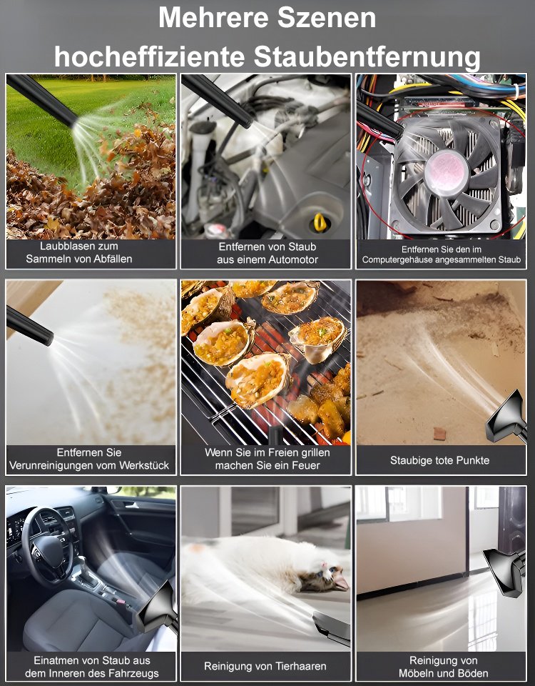 Kabellose Hochleistungs-Schneefräse zum Blasen und Saugen