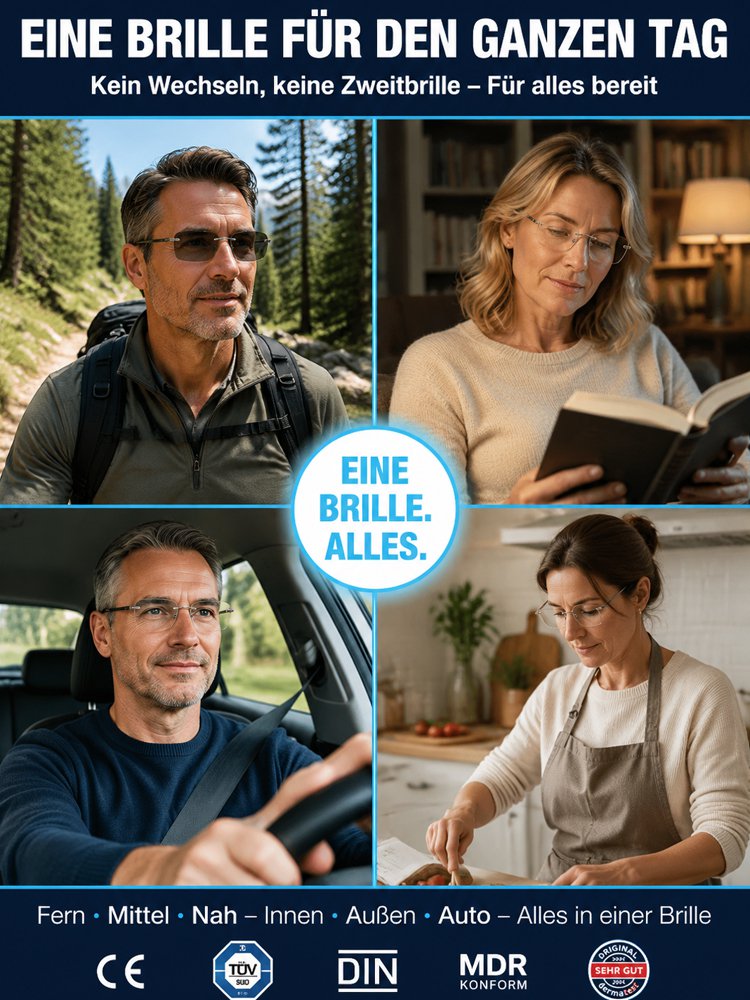 Ultra-leichte randlose Lesebrille mit Diamantschliff