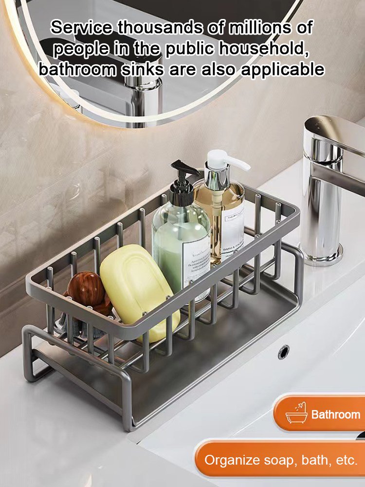 Multi-functional kitchen storage rack sink drainer rack