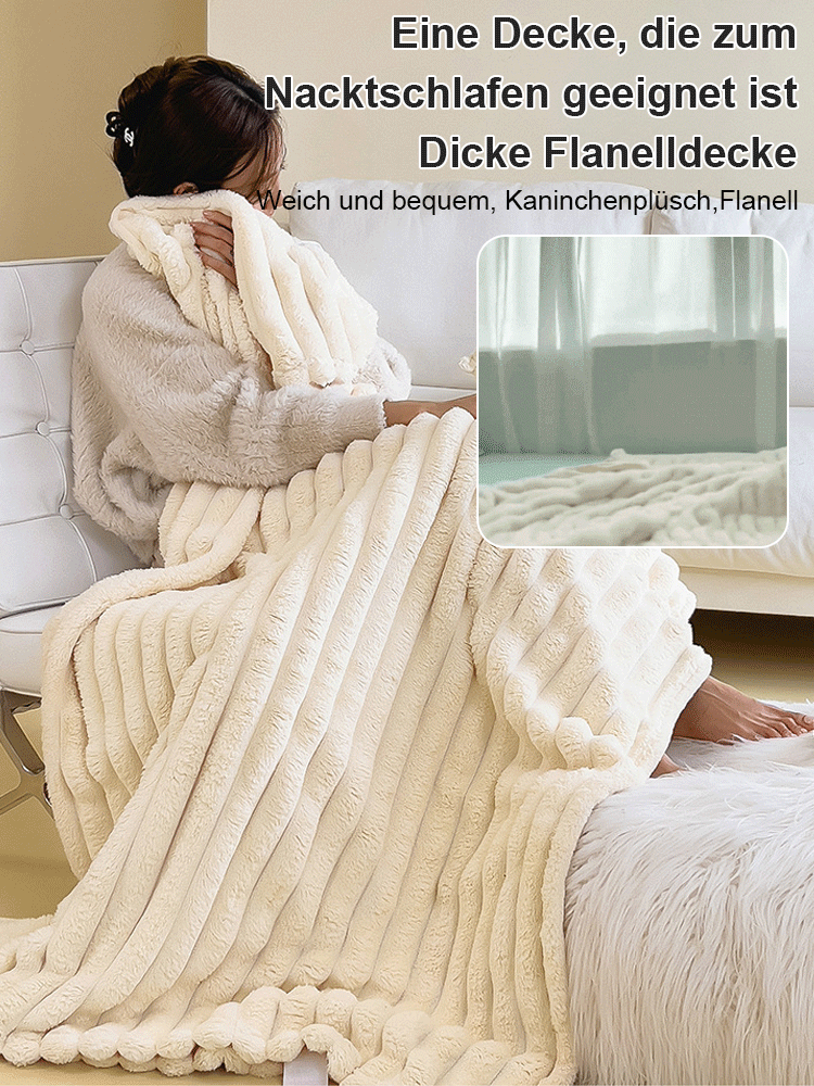 [Eine Decke, die zum Nacktschlafen geeignet ist] Dicke Flanelldecke