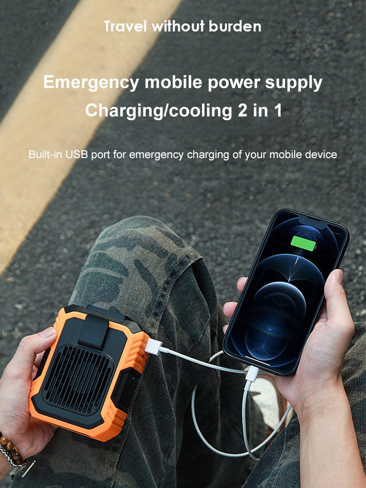 FM-Small outdoor waist cooling fan