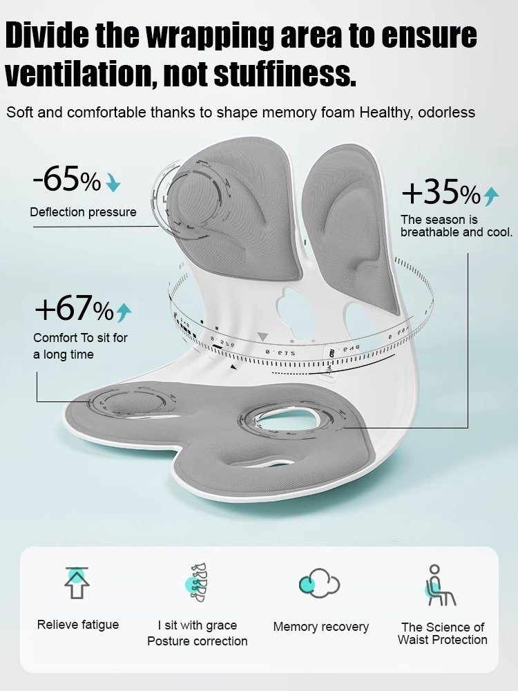Ergonomic posture correction waist support chair