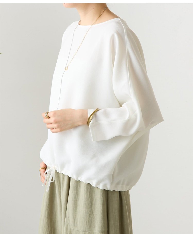 ゆったりバルーンスリーブ春シャツ