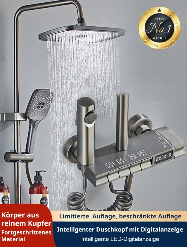 Intelligenter Duschkopf mit Digitalanzeige