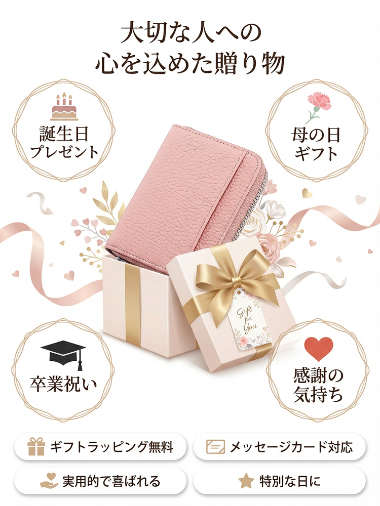 防犯性抜群！多ポケットの安全なカードケース