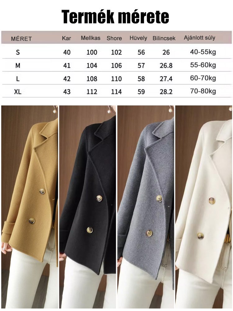 Rövid gyapjú kabát