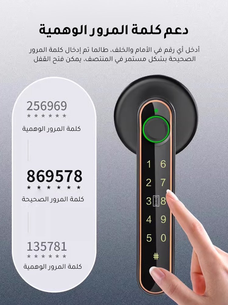 [6 طرق فتح رئيسية] قفل ضد السرقة ببصمة الإصبع لباب المكتب والمنزل
