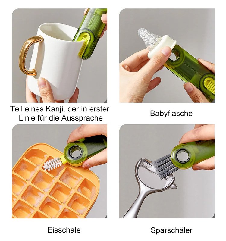 Drei in einem flexiblen Becherabdeckungsbürste