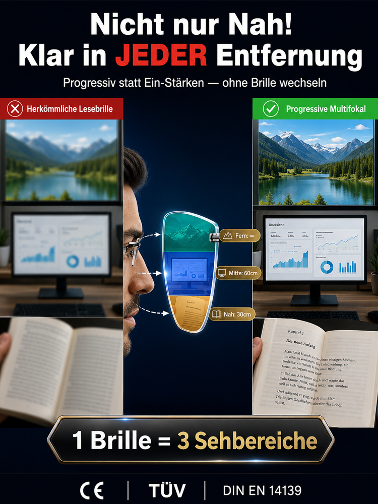 ✨ Intelligente Autofokus-Brille | Jena-Optik-Technologie | TÜV-geprüfte deutsche Qualität ✅