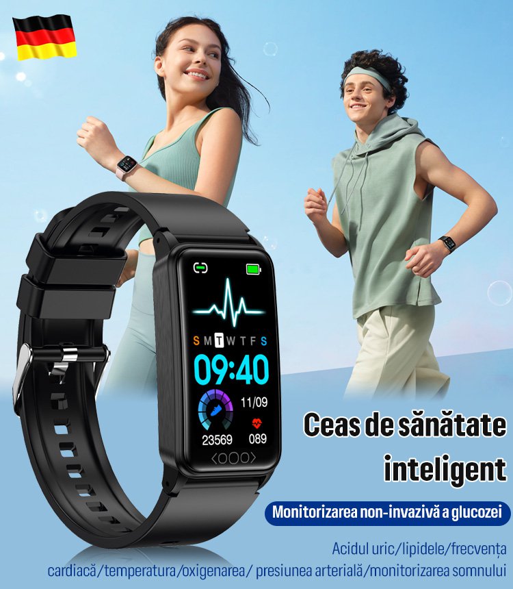 Brățară inteligentă pentru acid uric, lipide sanguine, glucoză, ritm cardiac