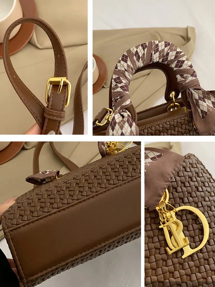 スカーフ付きダイアナハンドバッグ