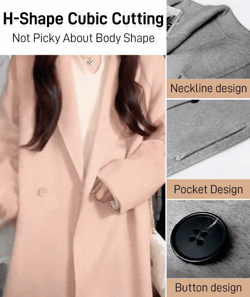 Medium-length thickened tweed jacket women