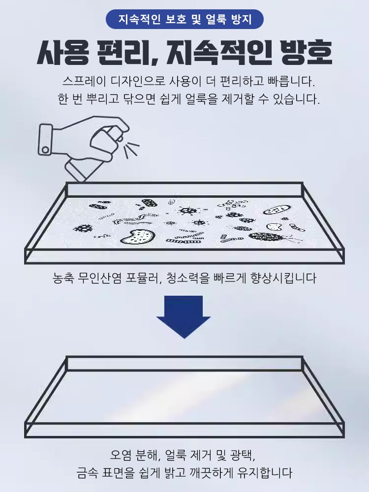 【빠른 녹 제거】강력 스테인리스강 녹 제거제