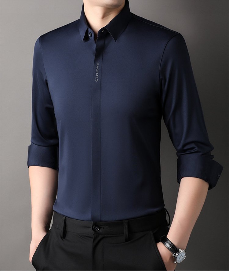 メンズ裏起毛ストレッチワイシャツ