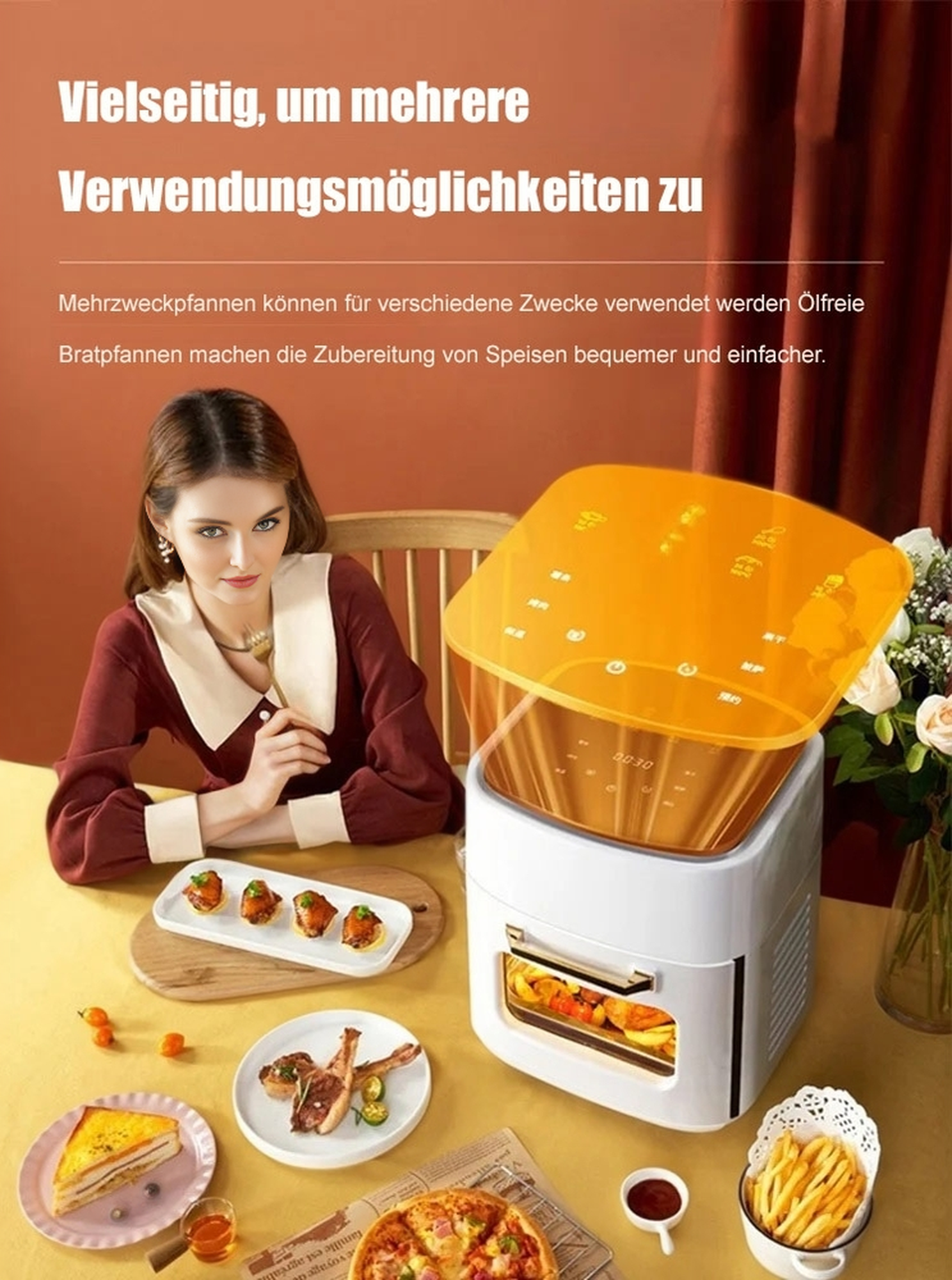 Sichtbare intelligente ölfreie Heißluftfritteuse