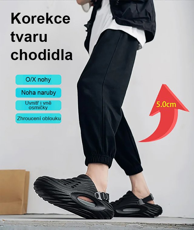 【Zvýšení o 5 cm, podpěra klenby】Pánské dvouúčelové děrované boty-FBA