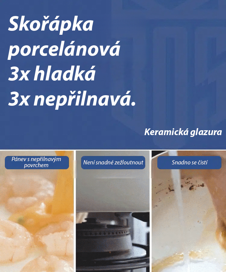 Keramická glazura s nepřilnavým povrchem