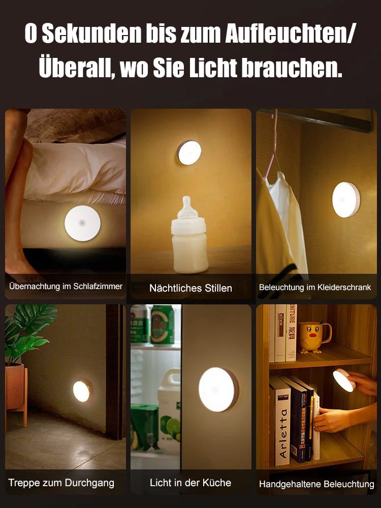 Magnetisches Nachtlicht mit Induktion des menschlichen Körpers