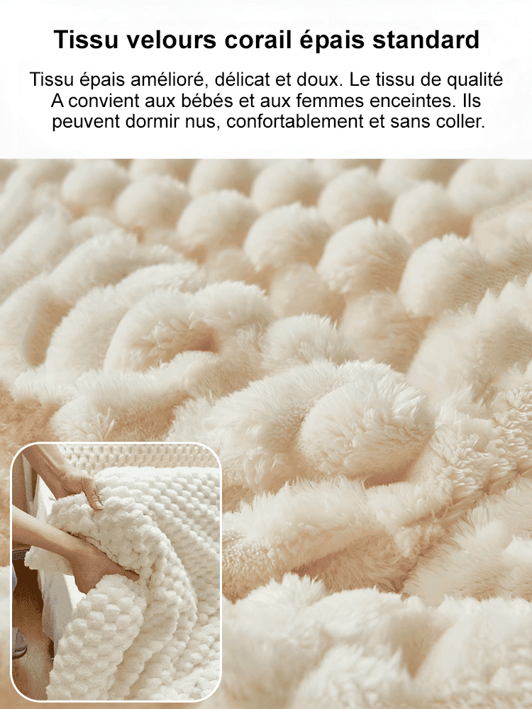 Couverture épaissie à double couche avec des points minky 