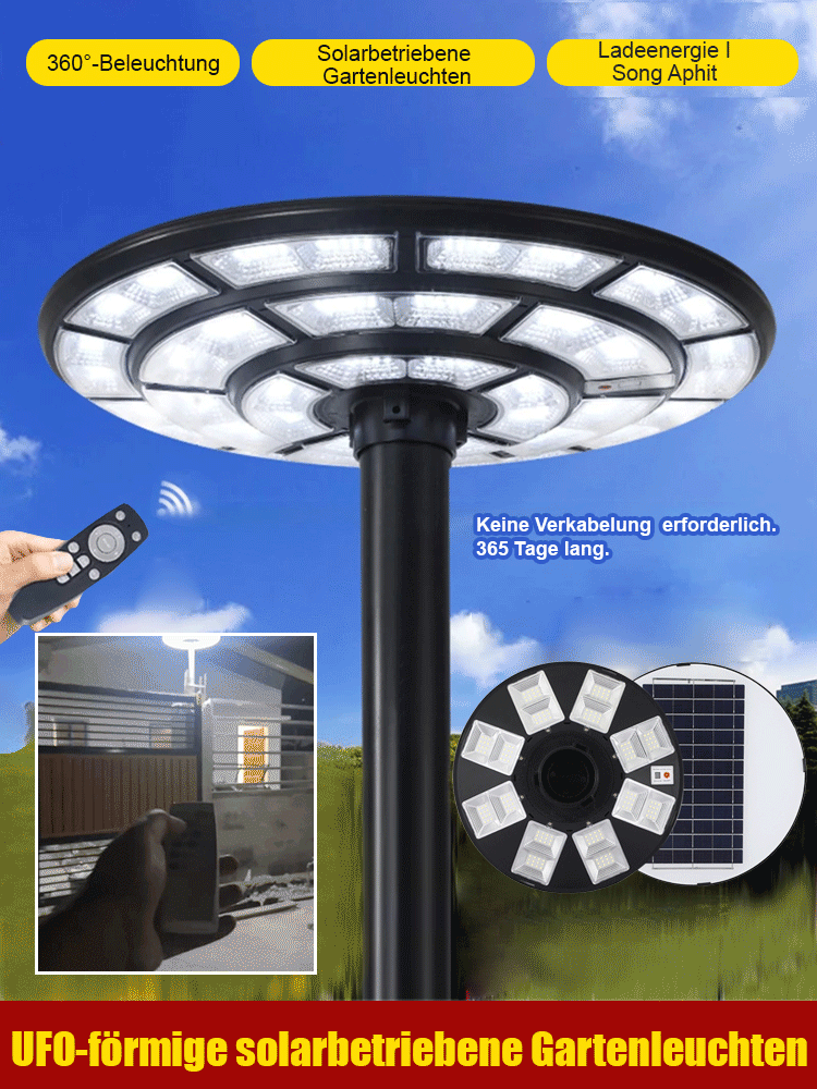 Integriertes Solar-UFO Gartenlicht