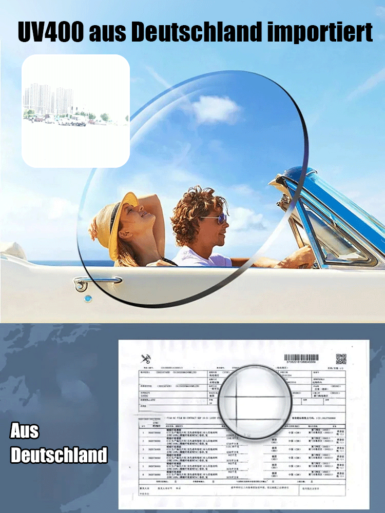 Rahmenlose Sonnenbrille mit zweifarbigem Farbverlauf