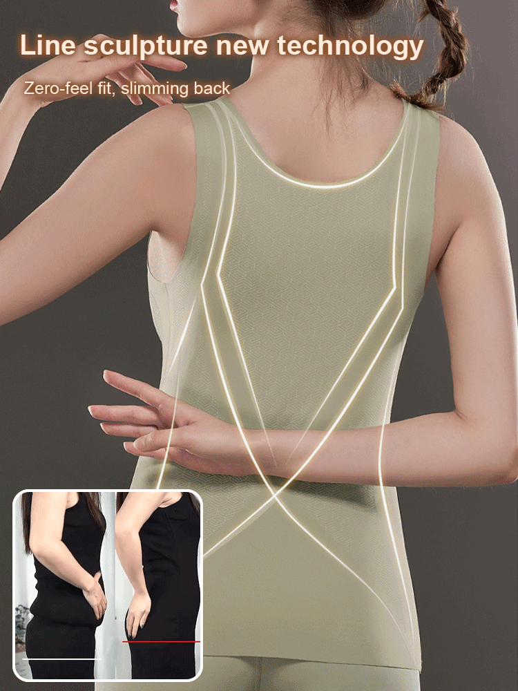 Liquid Seamless Tummy Tightening Mulberry Silk Thermal Vest