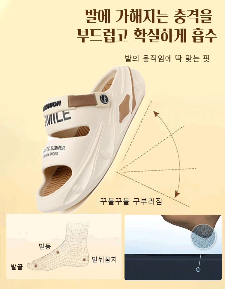 남자 샌들 2024 여름 크록스 슬리퍼