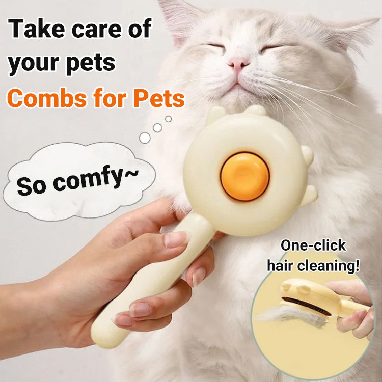 Pet cat and dog shed hair removal comb