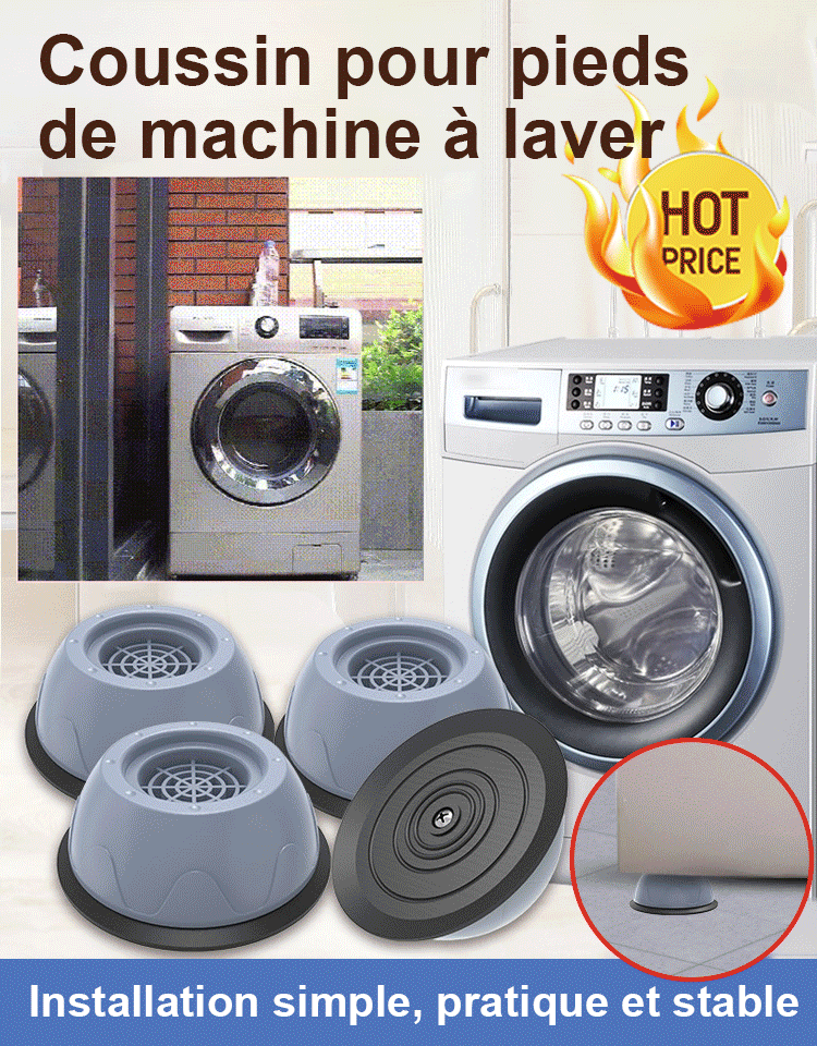 Coussin amortisseur antidérapant