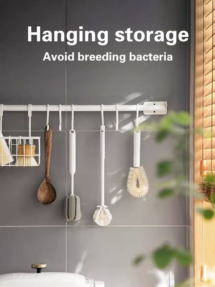 Three in one long handled cleaning cup brush