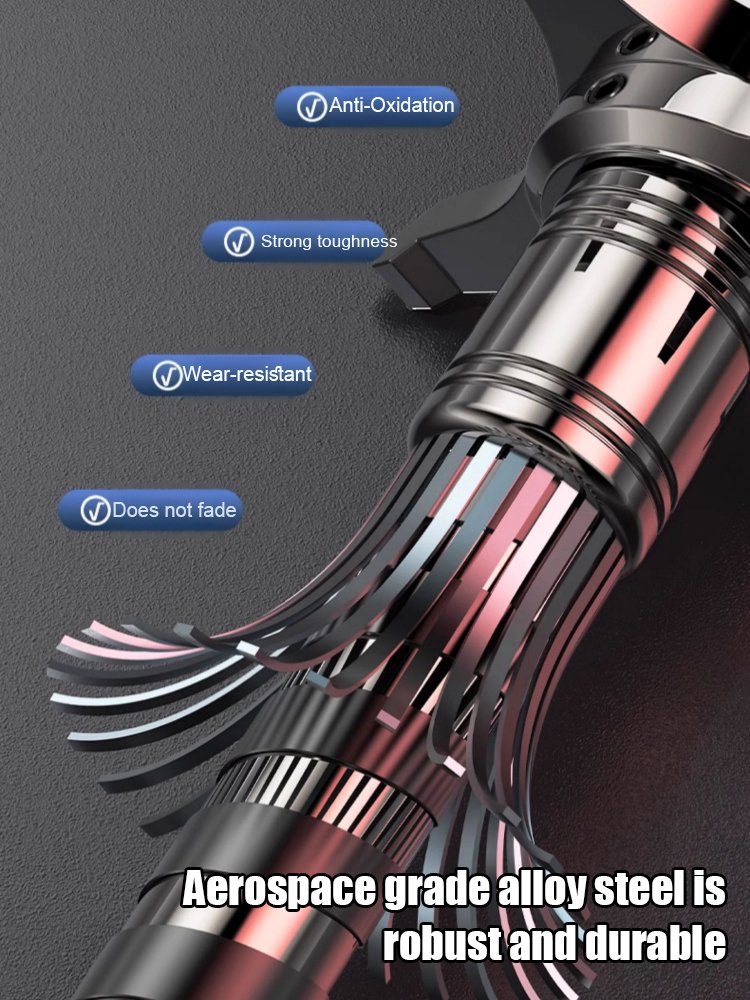 Alloy steel resistance lock outdoor multifunctional telescopic trekking pole