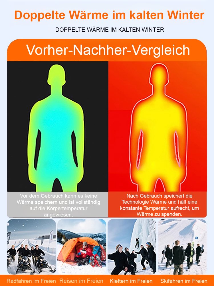 Winter Kapuzenpullover mit schneller 10-Sekunden-Heizfunktion