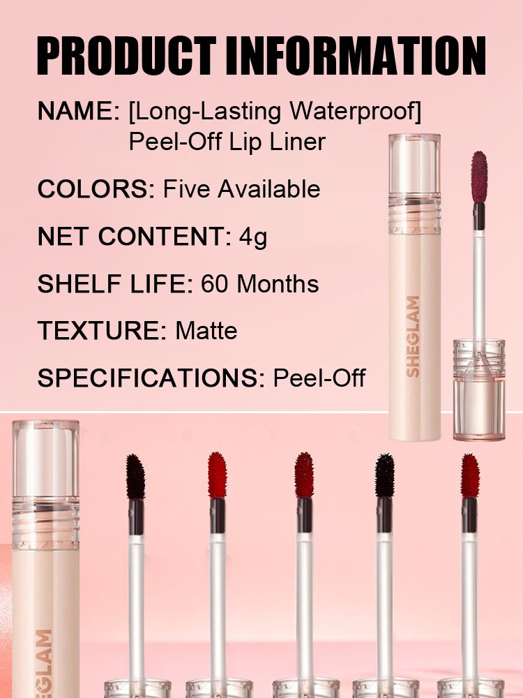 【Long-lasting waterproof】Tear-off lip liner