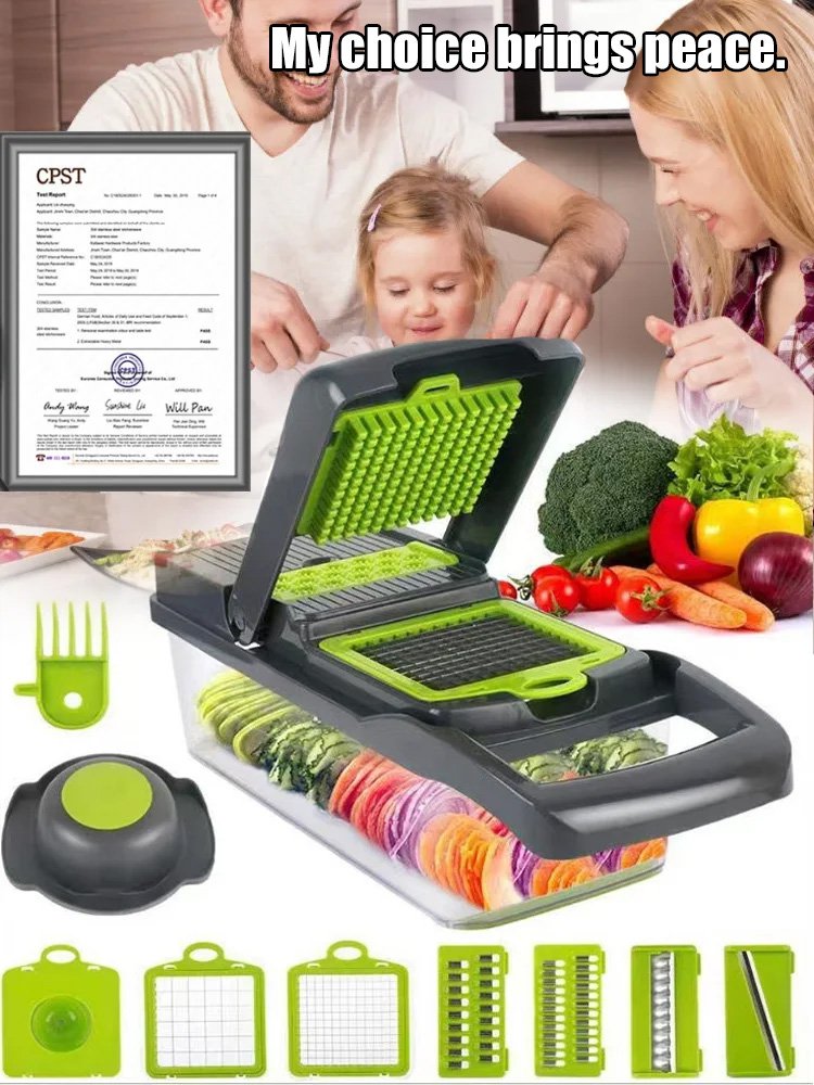 [One-stop kitchen use without a knife] 16 sets of multi-function vegetable cutters