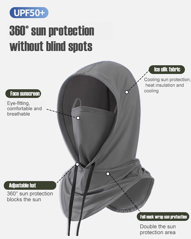 Ice Silk Face Mask Hat Combo