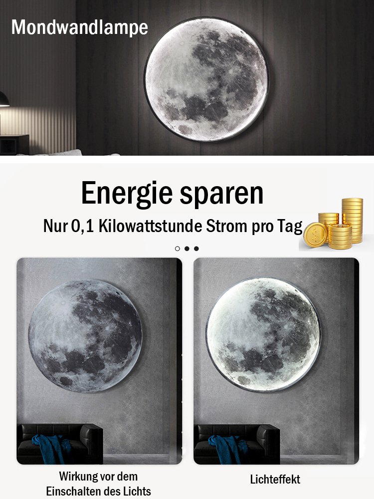 Leichte, luxuriöse, einfache Mondwandlampe, dekorative Lampe