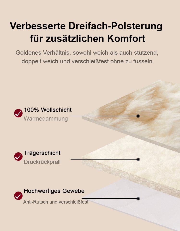 Matratze aus australischer Wolle