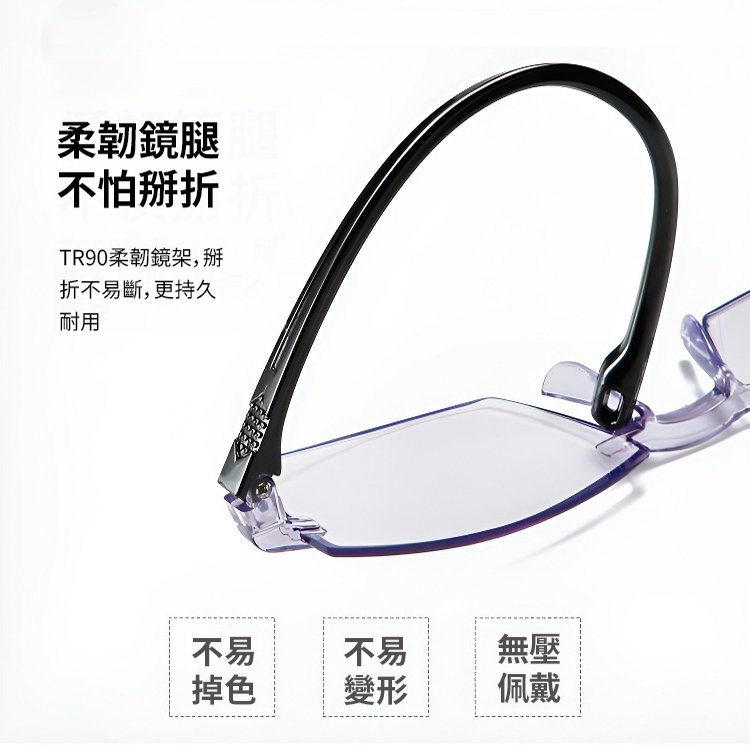 【自帶美顏】智慧變焦防藍光老花眼鏡