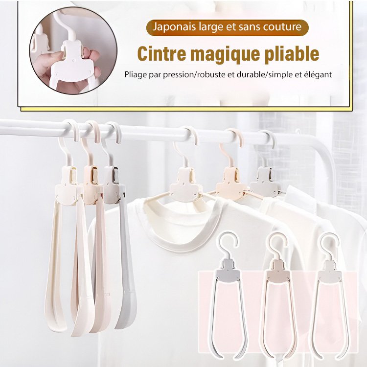 Cintre magique à élargissement automatique du rebond