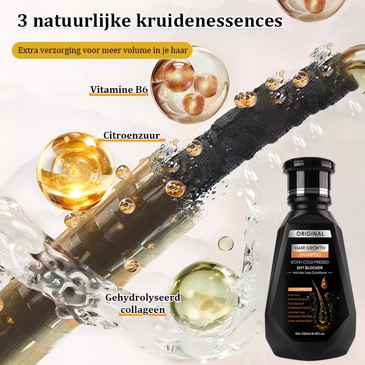 Gember verstevigende en haargroei bevorderende shampoo